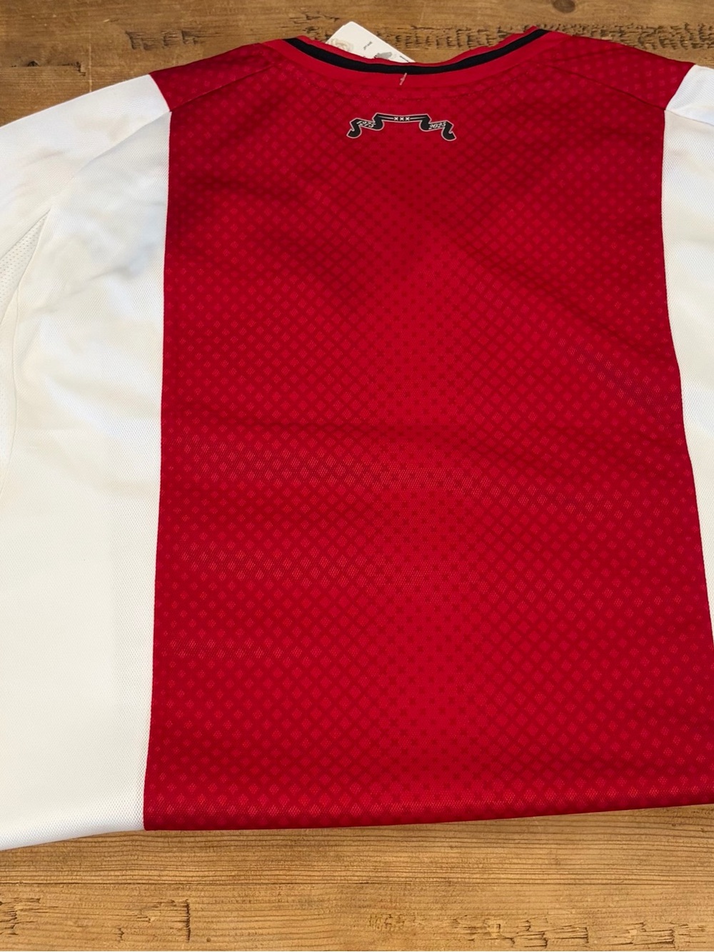 adidas Red and White Ajax Football Jersey with Ziggo Sponsor - Picture 2 of 3